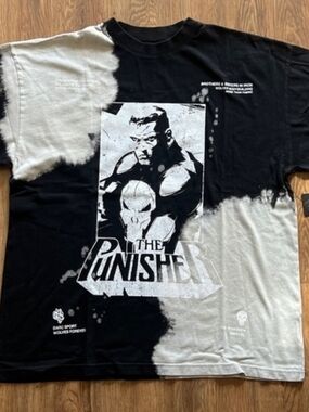 Darc Sport The Punisher Graphic Tie-Dye Short Sleeve Tee - Black